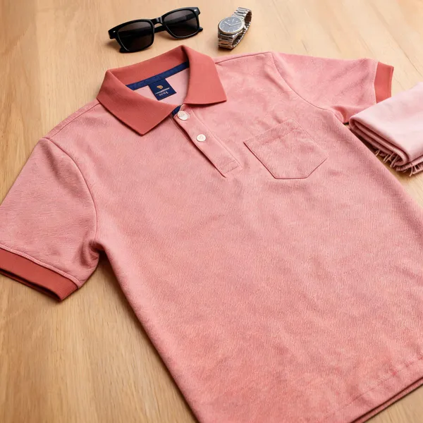 Pink_Cotton_Polo_T-Shirt_For_Men
