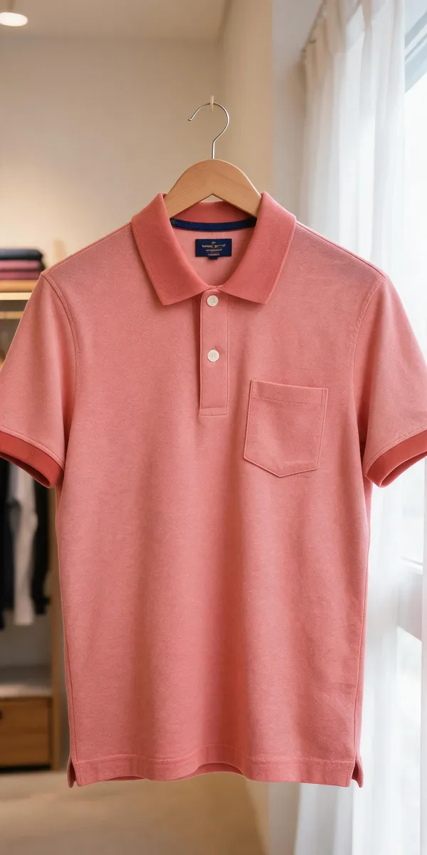 Pink_Cotton_Polo_T-Shirt_For_Men