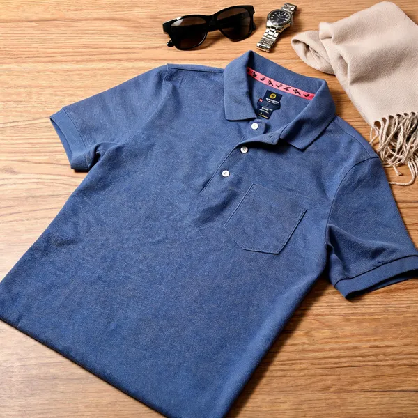Blue_Cotton_Polo_T-Shirt_For_Men