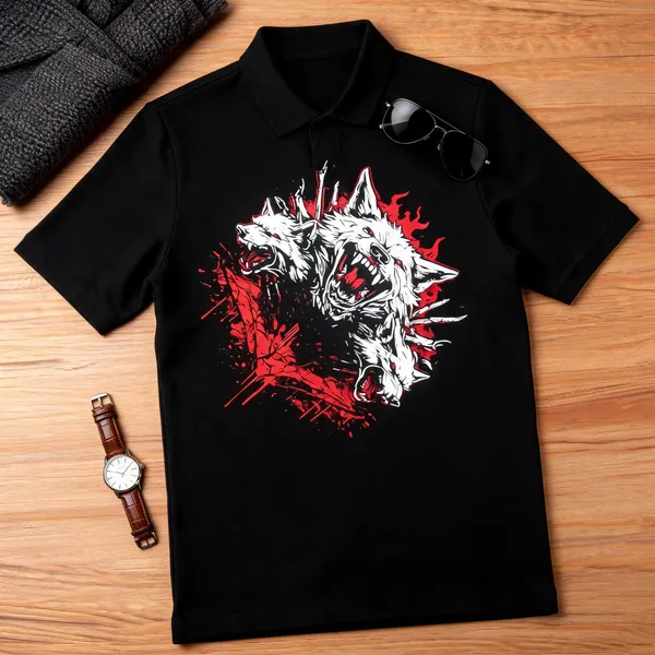 Black_Cotton_Graphic_Print_Polo_T-Shirt_For_Men