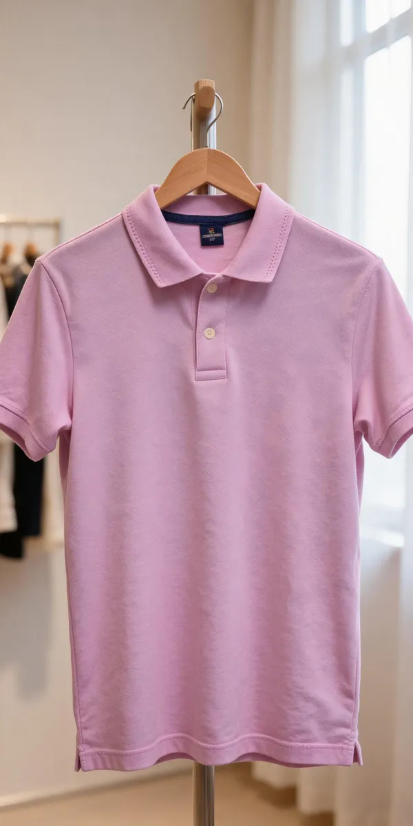 Pink_Cotton_Polo_T-Shirt_For_Men