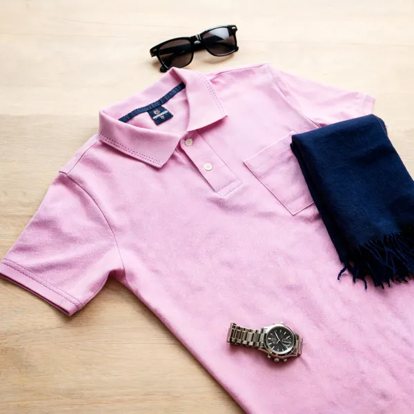 Pink_Cotton_Polo_T-Shirt_For_Men