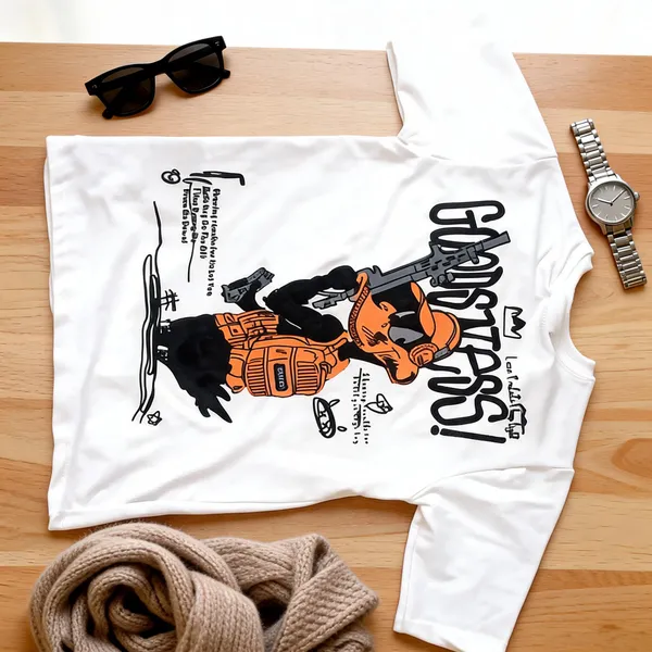 White_Cotton_Graphic_Print_Long_Sleeve_T-Shirt_For_Men