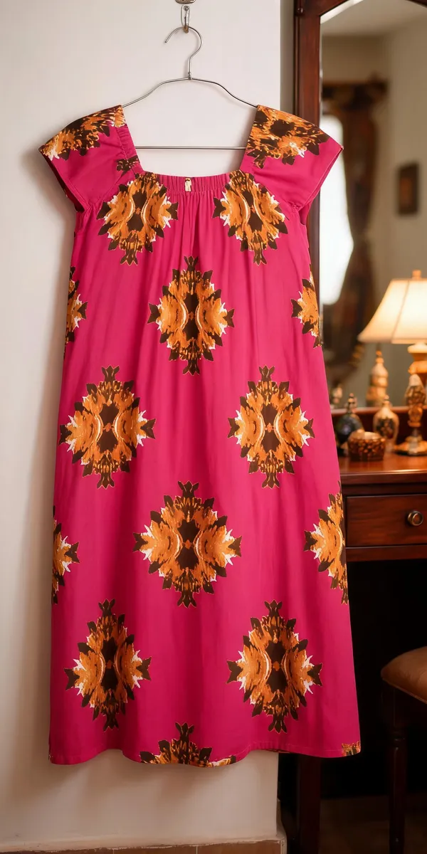 Pink_Cotton_Printed_Loose_Fit_Nightdress_For_Women