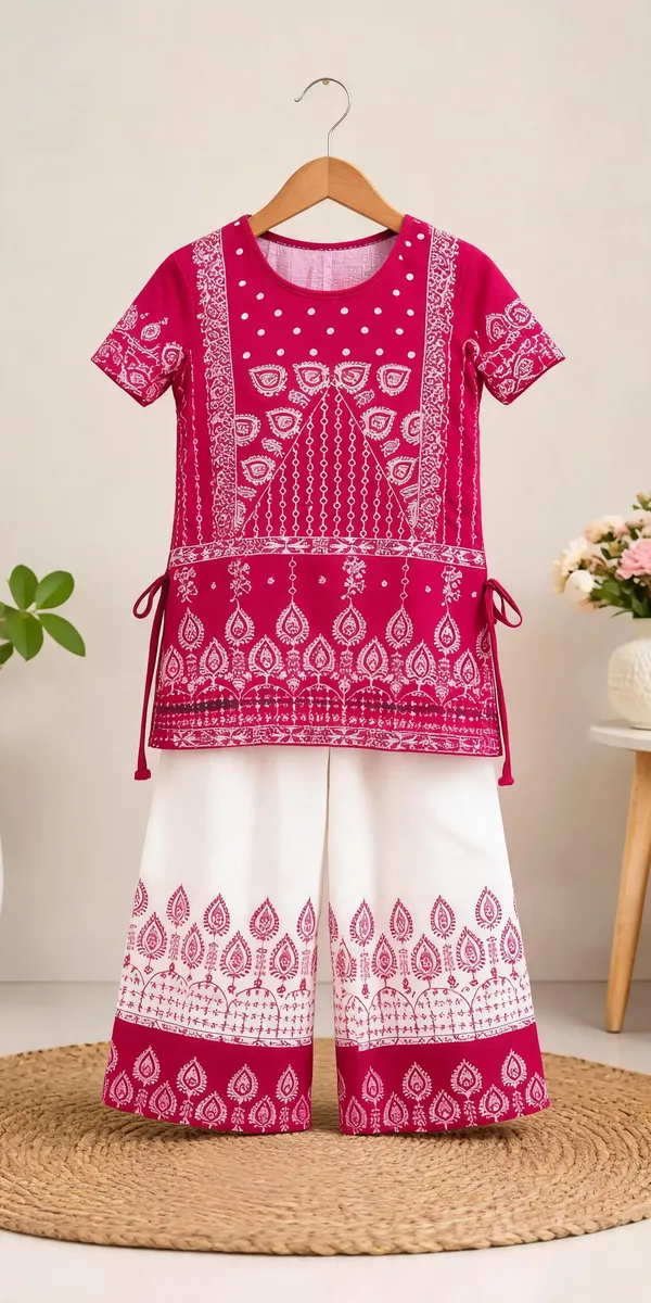 Pink_Rayon_Printed_Kurta_Palazzo_Set_For_Girls