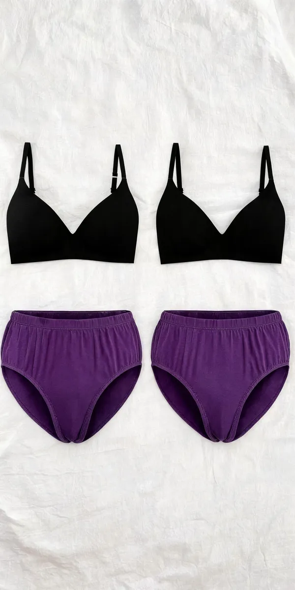 Black_And_Purple_Cotton_Two-Piece_Lingerie_Set_For_Women_-_Pack_of_2