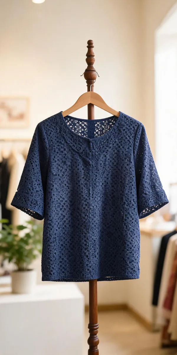 Blue_Cotton_Printed_Short_Kurti_For_Women