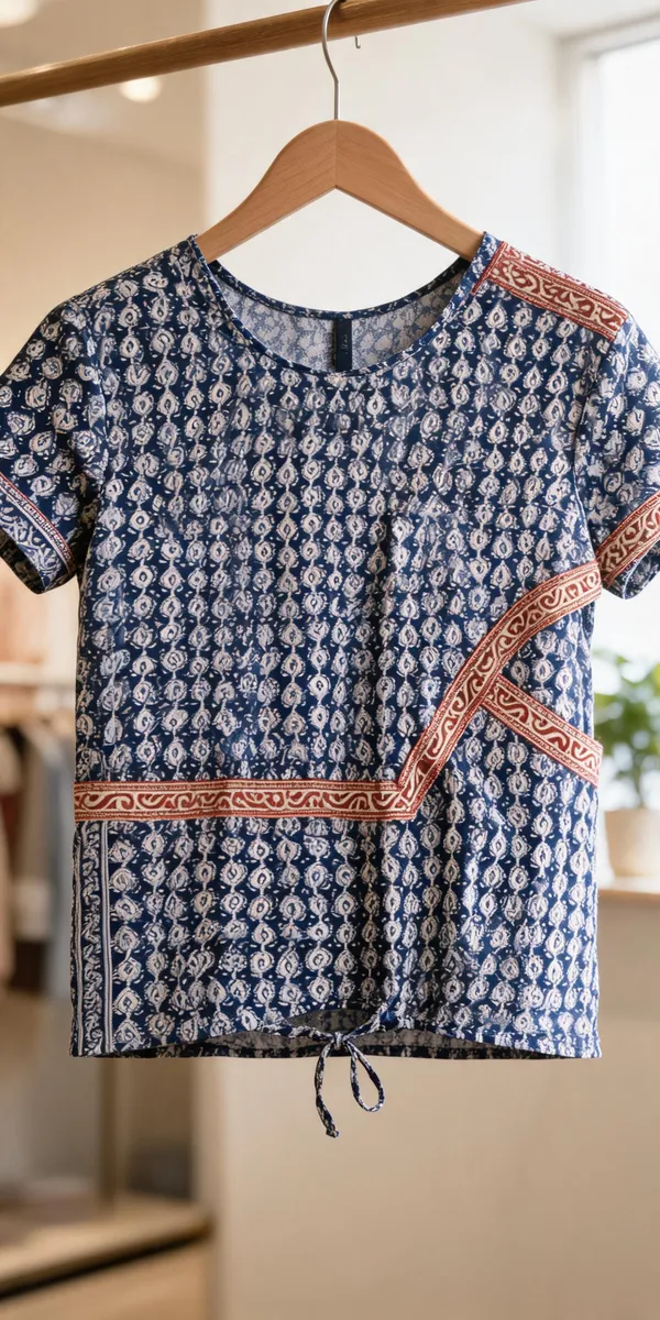 Black_And_White_Cotton_Printed_Short_Kurti_For_Women