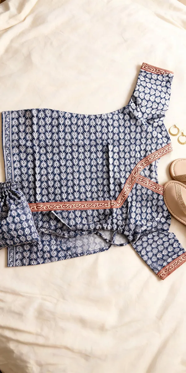 Black_And_White_Cotton_Printed_Short_Kurti_For_Women