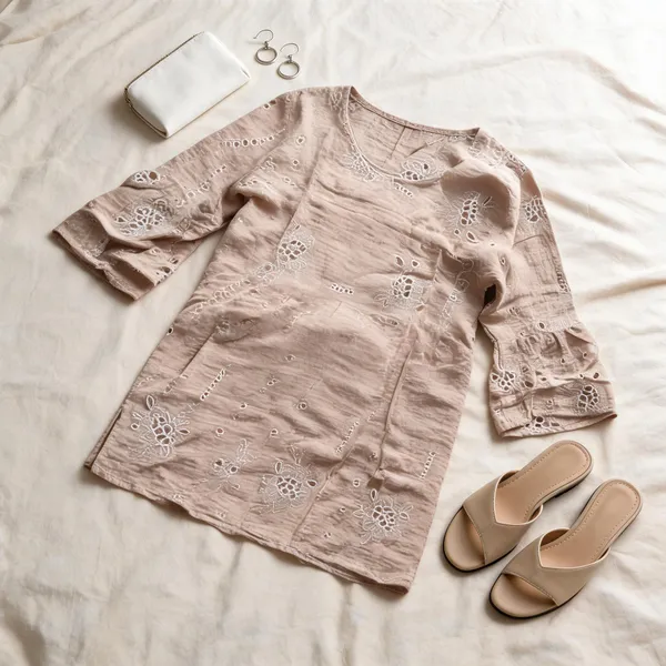 Beige_Cotton_Straight_Short_Kurti_For_Women