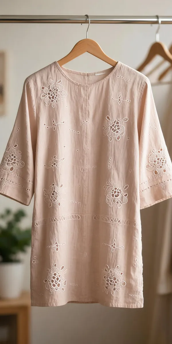 Beige_Cotton_Straight_Short_Kurti_For_Women