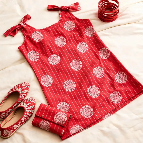 Red_Linen_Short_Kurti_For_Women