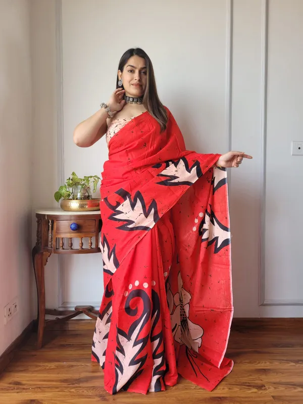 Red_Mul_Mul_Cotton_Printed_Saree_For_Women