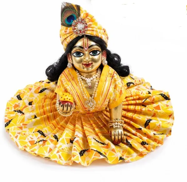 Yellow_Printed_Laddu_Gopal_Dress_Set