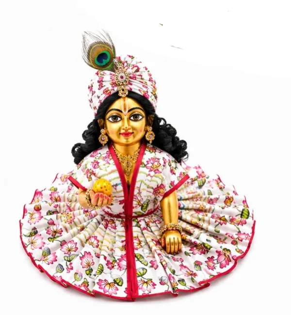 White_Floral_Print_Laddu_Gopal_Poshak