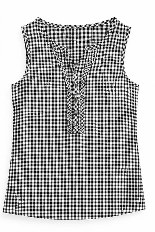 Black_White_Checkered_Sleeveless_Top_for_Women