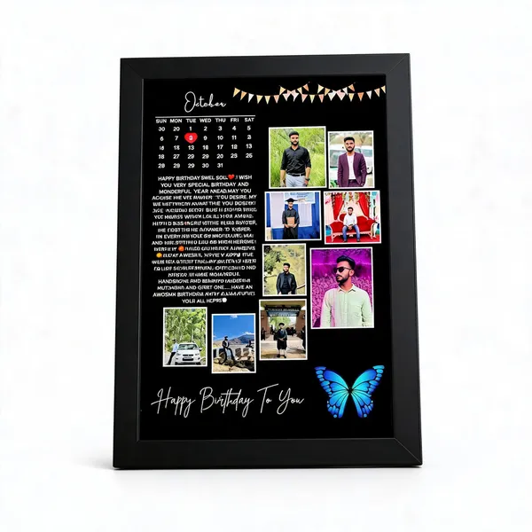 Black_Birthday_Butterfly_Collage_Tabletop_Photo_Frame