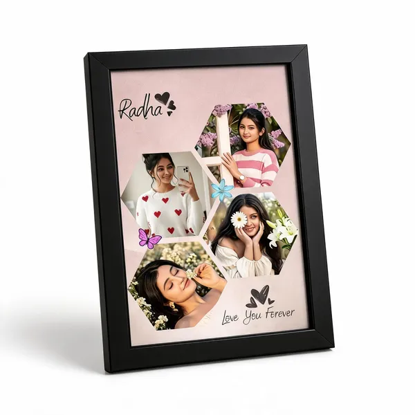 Black_Floral_Butterfly_Heart_Collage_Photo_Frame