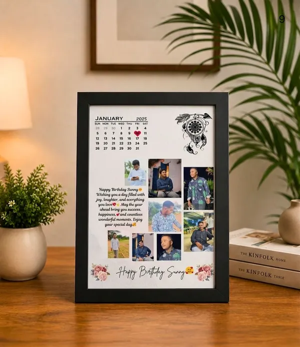 Black_Polished_Birthday_Floral_Collage_Calendar_Photo_Frame
