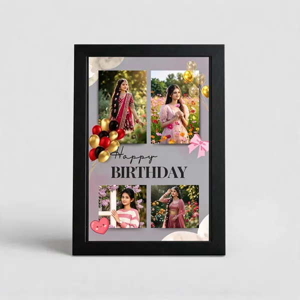 Black_Birthday_Balloon_Floral_Collage_Tabletop_Photo_Frame