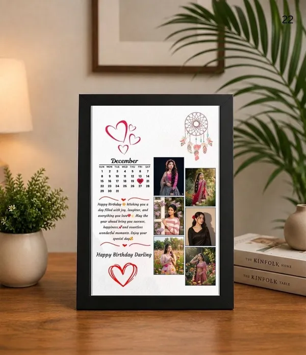 Black_Birthday_Dreamcatcher_Heart_Photo_Collage_Calendar_Frame