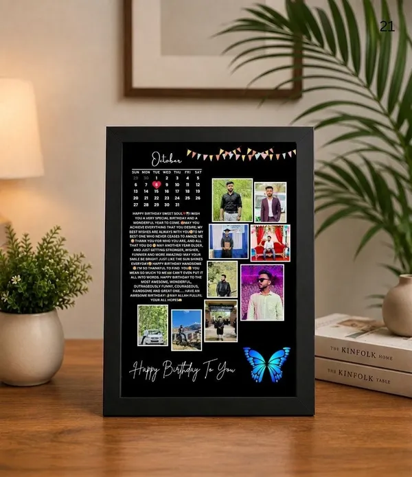 Black_Birthday_Butterfly_Collage_Tabletop_Photo_Frame