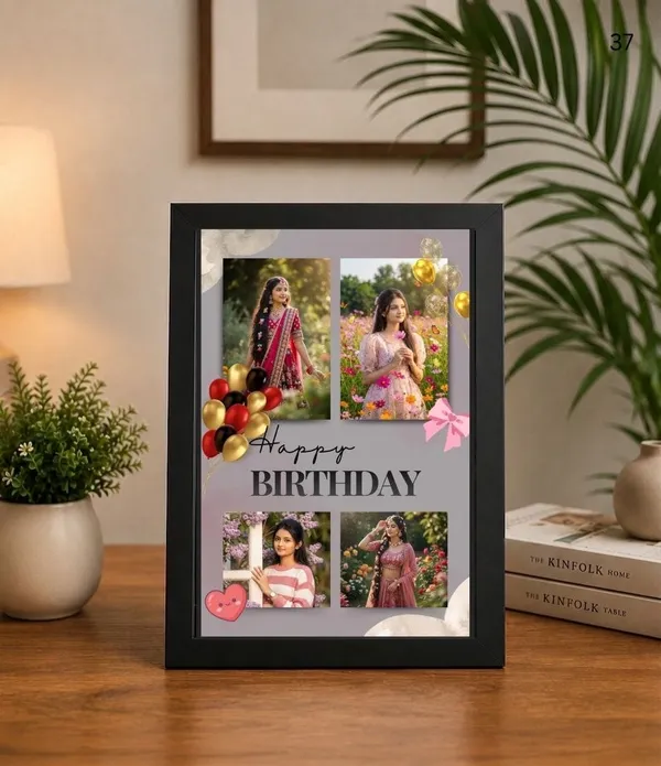 Black_Birthday_Balloon_Floral_Collage_Tabletop_Photo_Frame