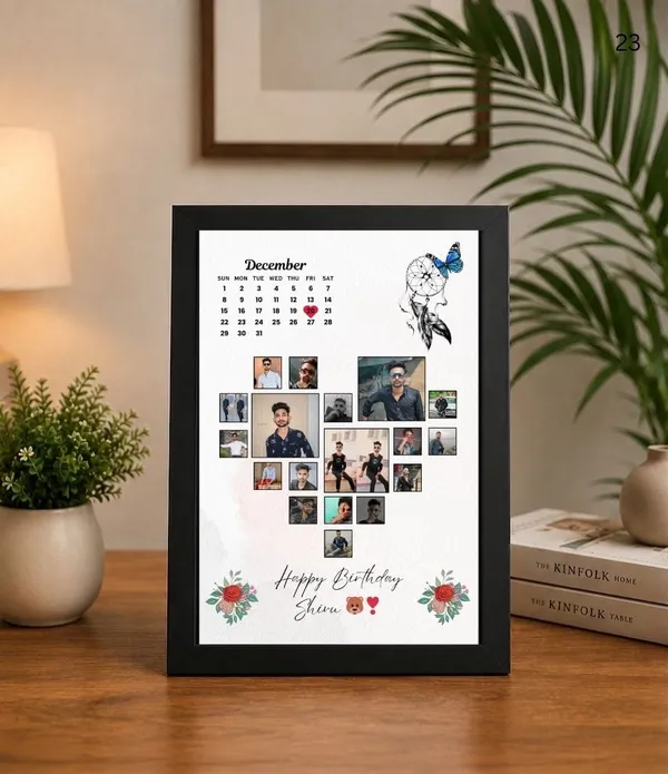 Black_Birthday_Floral_Photo_Collage_Calendar_Frame