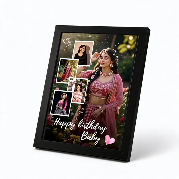 Black_Matte_Floral_Birthday_Collage_Tabletop_Photo_Frame