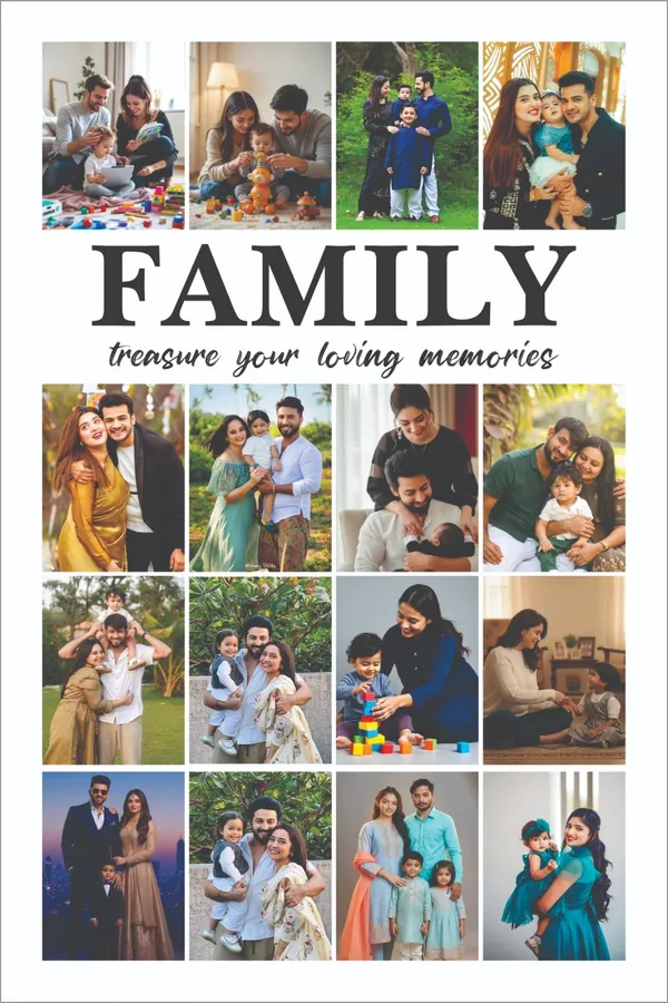 White_Family_Grid_Typography_Photo_Collage_Wall_Poster