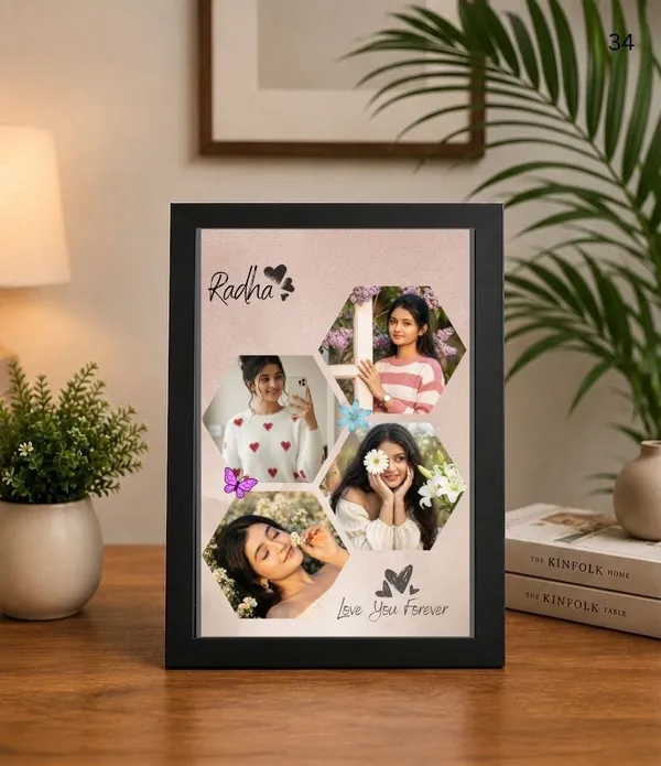 Black_Floral_Butterfly_Heart_Collage_Photo_Frame