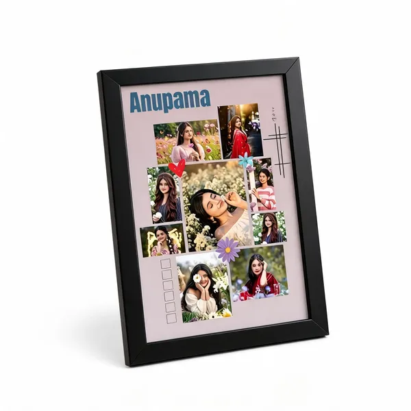 Black_Modern_Floral_Collage_Photo_Frame