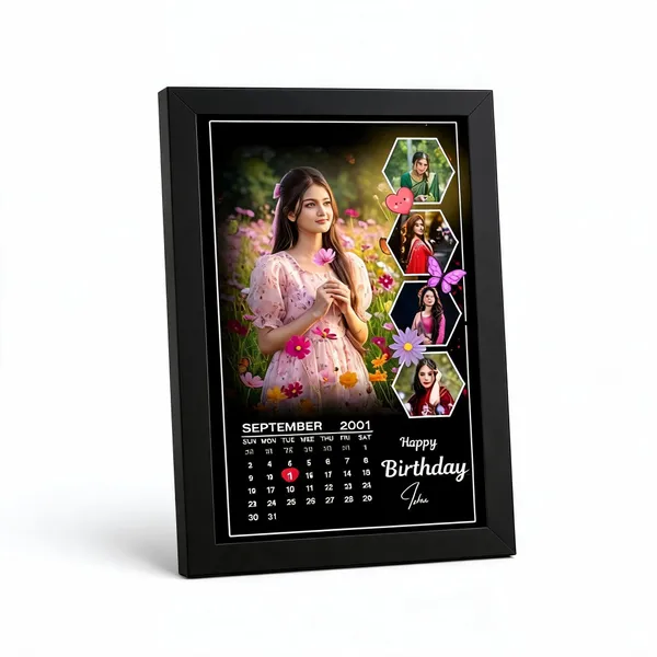 Black_Birthday_Floral_Photo_Calendar_Frame