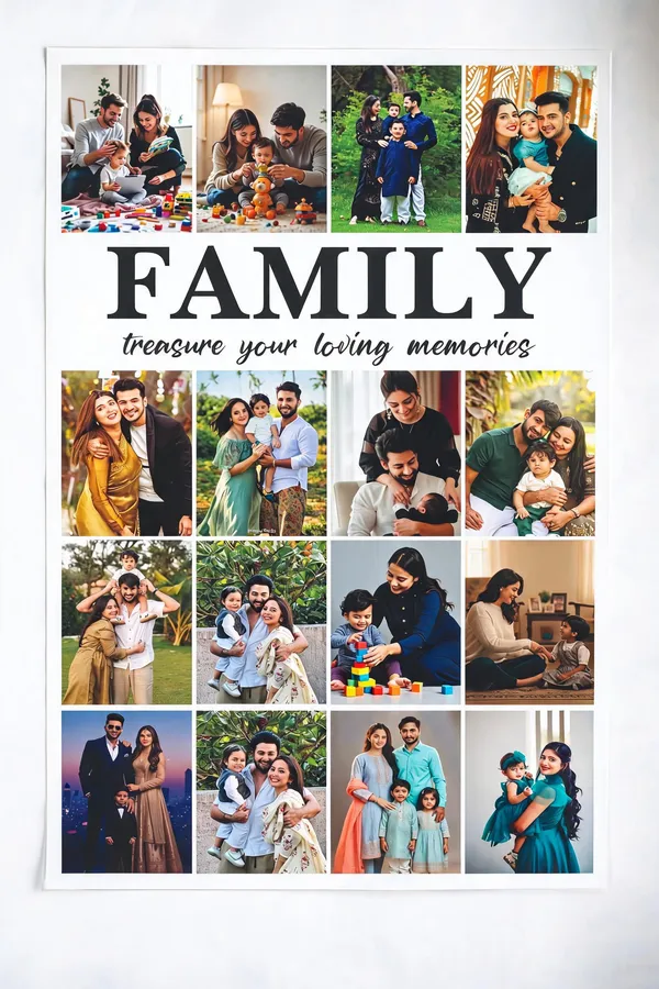 White_Family_Grid_Typography_Photo_Collage_Wall_Poster