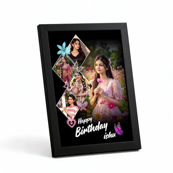 Black_Birthday_Floral_Butterfly_Photo_Collage_Frame