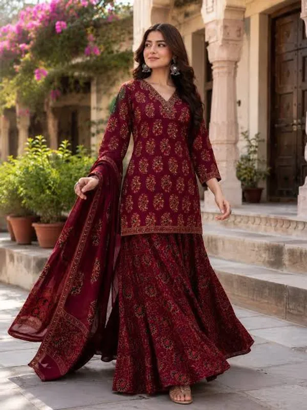 GOPI_DRESS_WITH_SKIRT_&_MALMAL_DUPATTA_💃_🌿_Beautiful_Party_Wear_Collection_🌿