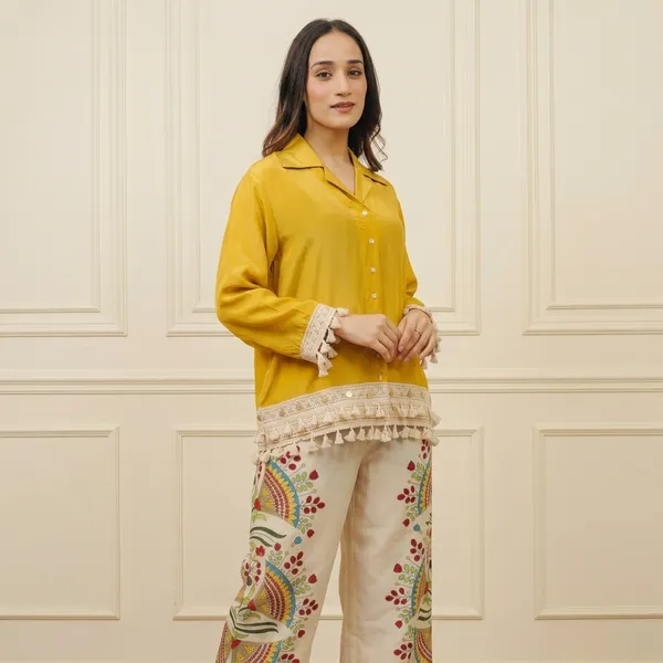 Yellow_Cotton_Shirt_For_Women