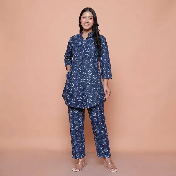 Blue_Cotton_Kurta_Set_For_Women