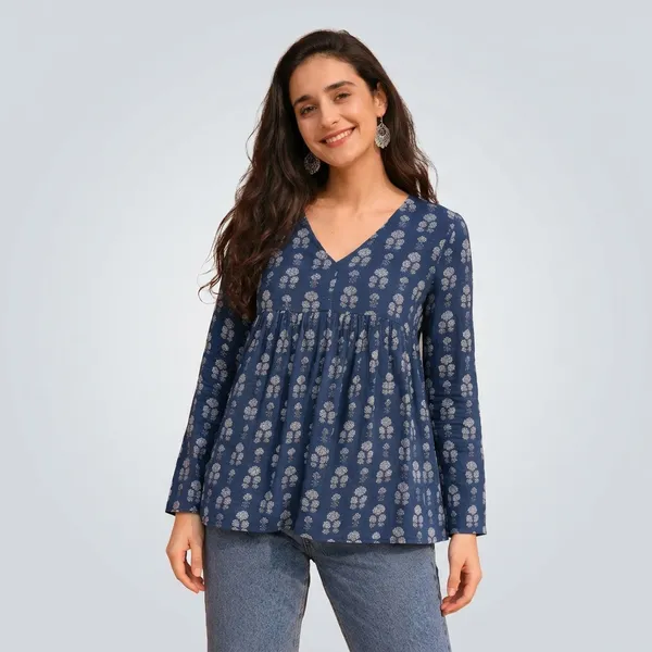 Navy_Cotton_Top_For_Women