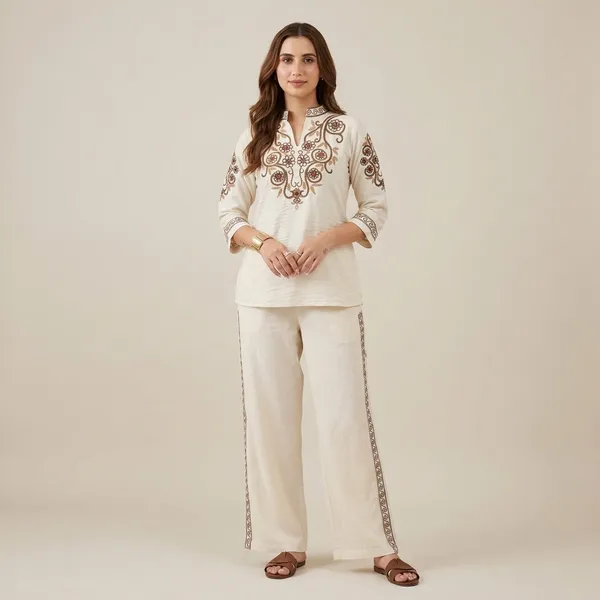 Off_White_Premium_Cotton_Flex_Kurta_Set_For_Women