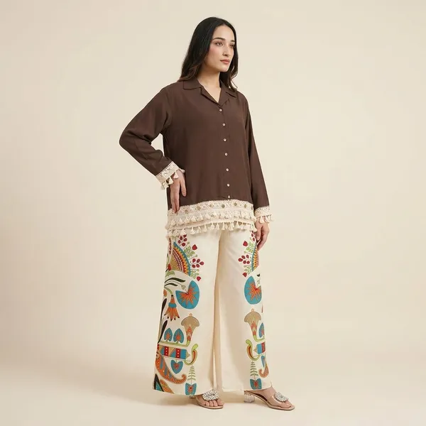 Brown_Cotton_Co-Ord_Set_For_Women