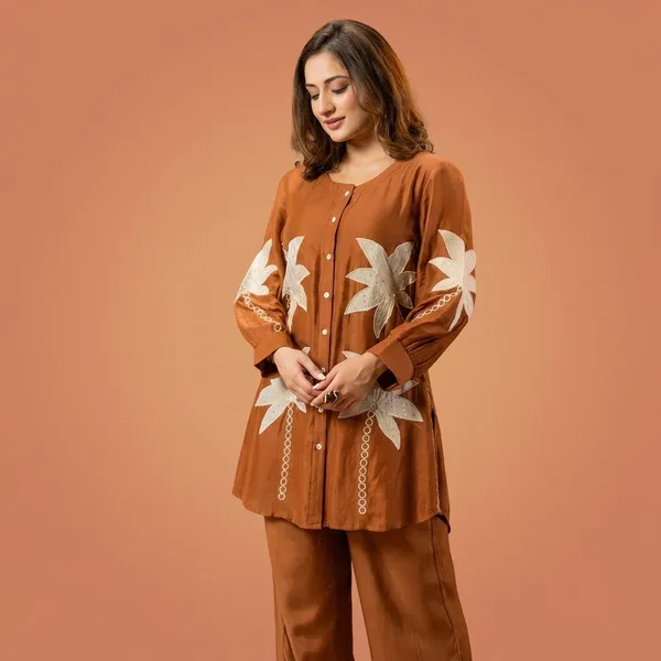 Brown_Cotton_Kurti_For_Women