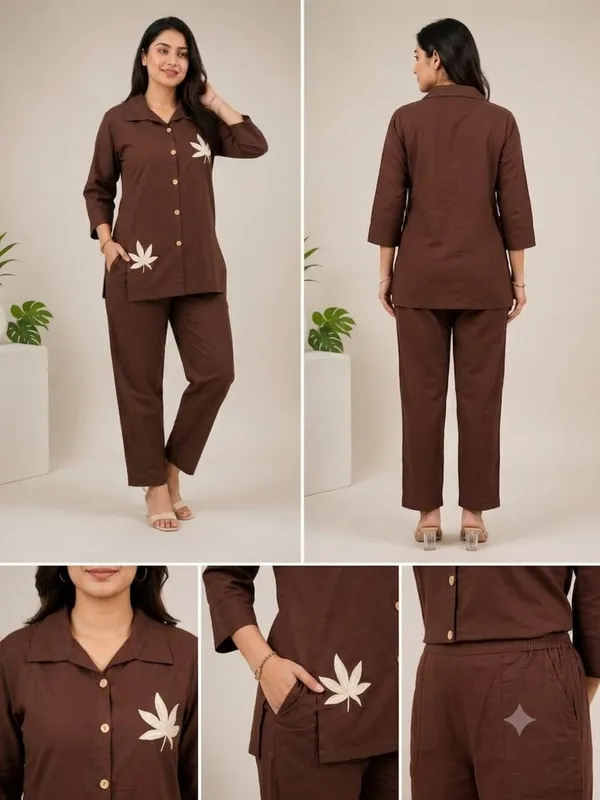 Brown_Relaxed_Fit_Pajama_Set_for_Women
