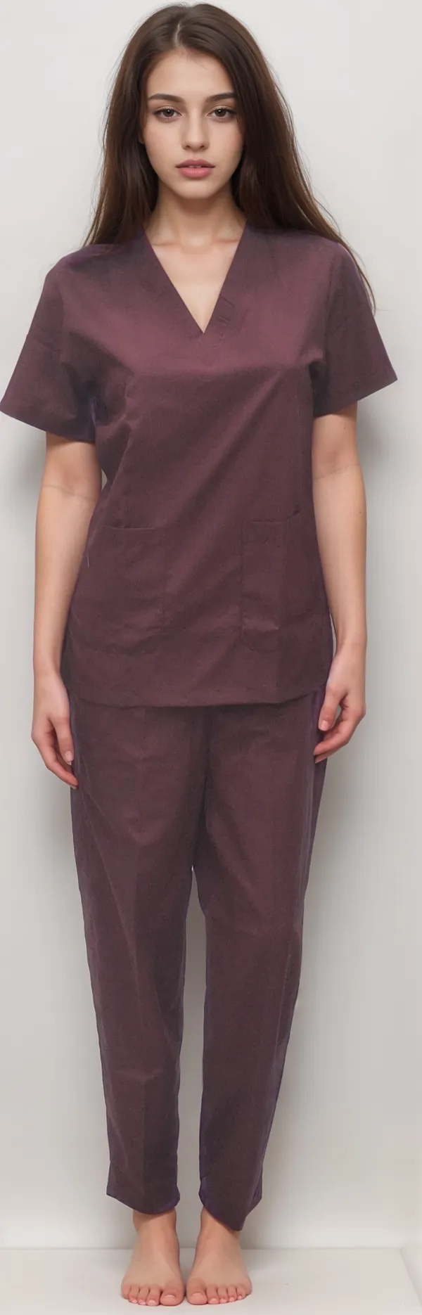 scrub-dress-maroon