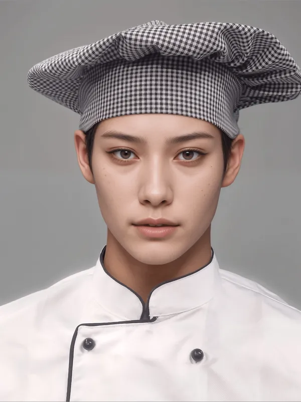 chef-cap-black-white-checks
