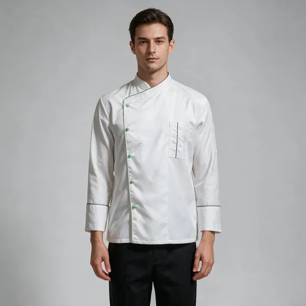 chef-coat-full-sleeves-with-green-piping-and-green-buttons