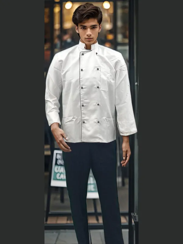 chef-coat-white-with-black-piping-and-mushroom-buttons