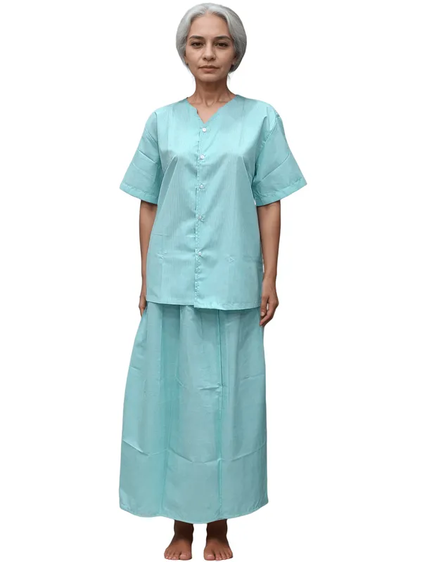 hickory-patient-blouse-petticoat-with-green-lining-comfortable-healthcare-wear