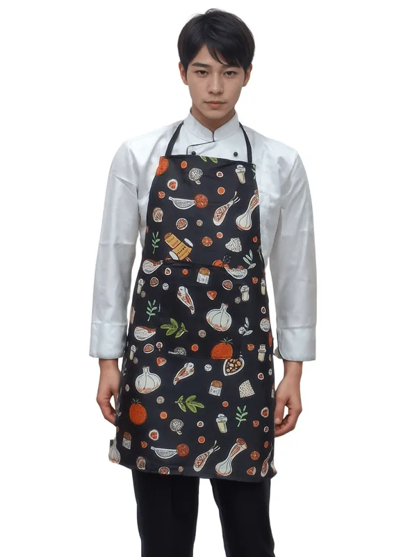 hickory-premium-printed-kitchen-apron-green-essence-designer-apron-for-open-kitchens-cafe-counters