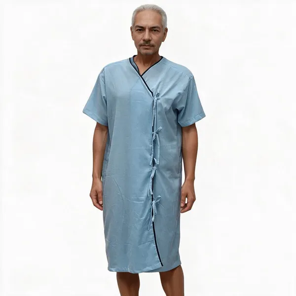 hickory-premium-unisex-patient-gown-light-blue-with-navy-blue-piping